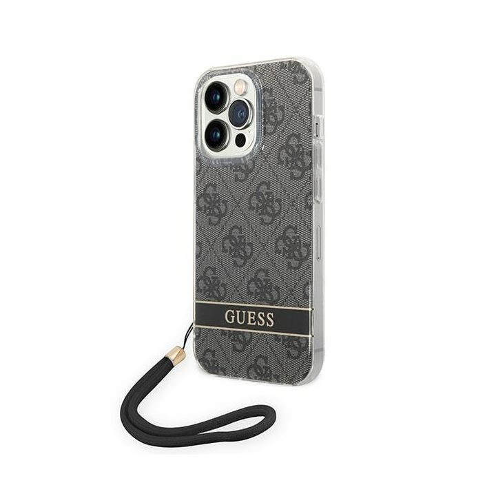 Guess GUOHCP14XH4STK iPhone 14 Pro Max 6,7" czarny/black hardcase 4G Print Strap na NearMe.pl