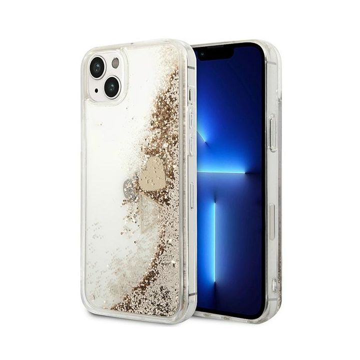 Guess GUOHCP14SGLHFLGO iPhone 14 6,1" złoty/gold hardcase Glitter Charms na NearMe.pl