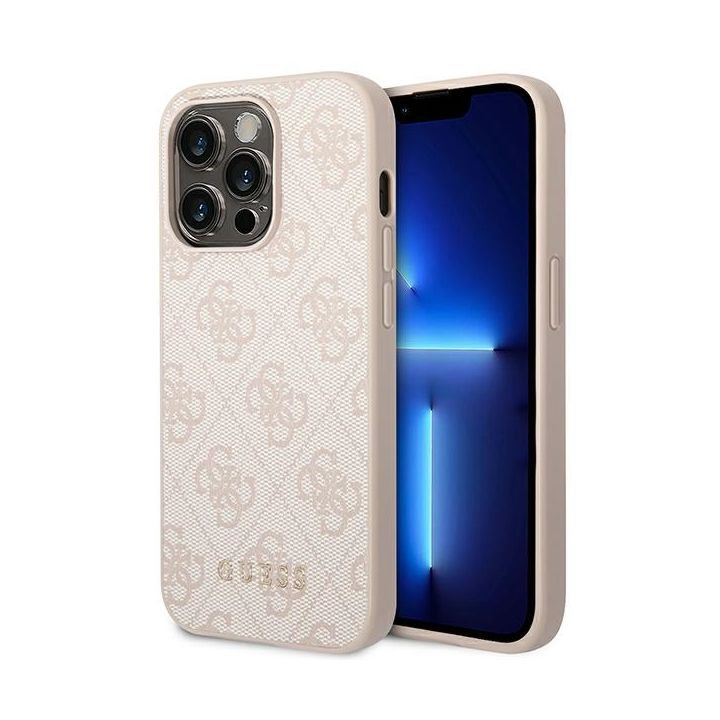 Guess GUHCP14XG4GFPI iPhone 14 Pro Max 6,7" różowy/pink hard case 4G Metal Gold Logo na NearMe.pl