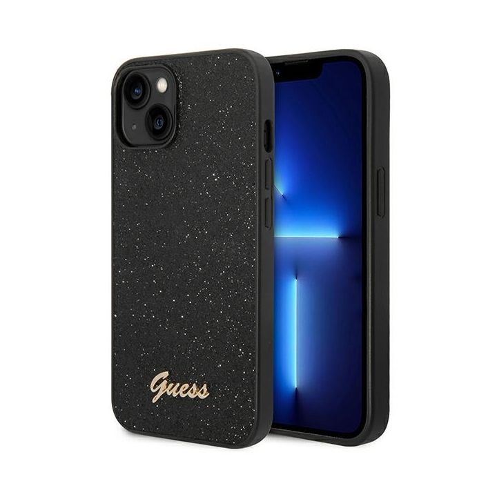 Guess GUHCP14SHGGSHK iPhone 14 / 15 / 136.1" czarny/black hard case Glitter Script na NearMe.pl