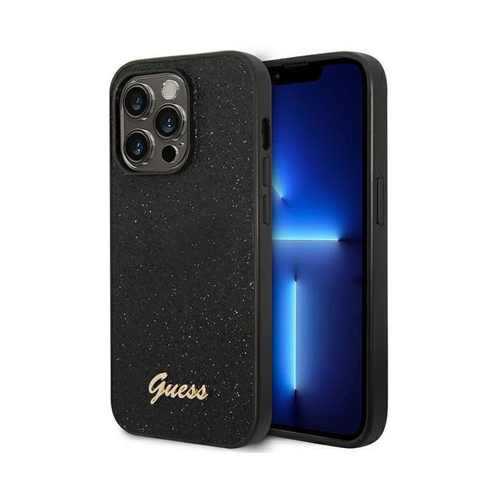 Guess GUHCP14LHGGSHK iPhone 14 Pro 6,1" czarny/black hard case Glitter Script na NearMe.pl