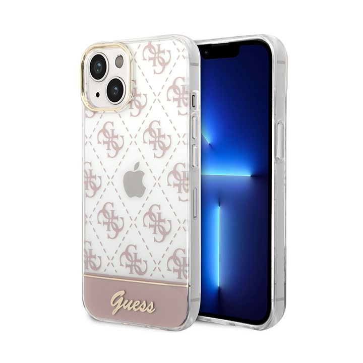 Guess GUHCP14SHG4MHP iPhone 14 / 15 / 136.1" różowy/pink hardcase 4G Pattern Script na NearMe.pl