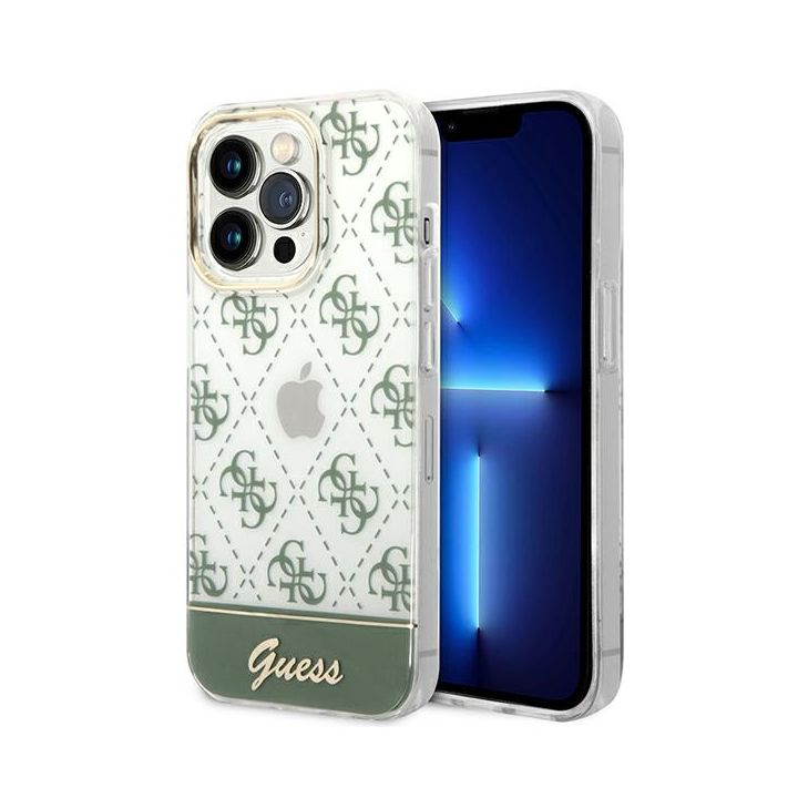 Guess GUHCP14LHG4MHA iPhone 14 Pro6,1" khaki hardcase 4G Pattern Script na NearMe.pl