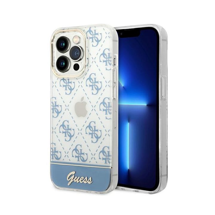 Guess GUHCP14LHG4MHB iPhone 14 Pro6,1" niebieski/blue hardcase 4G Pattern Script na NearMe.pl