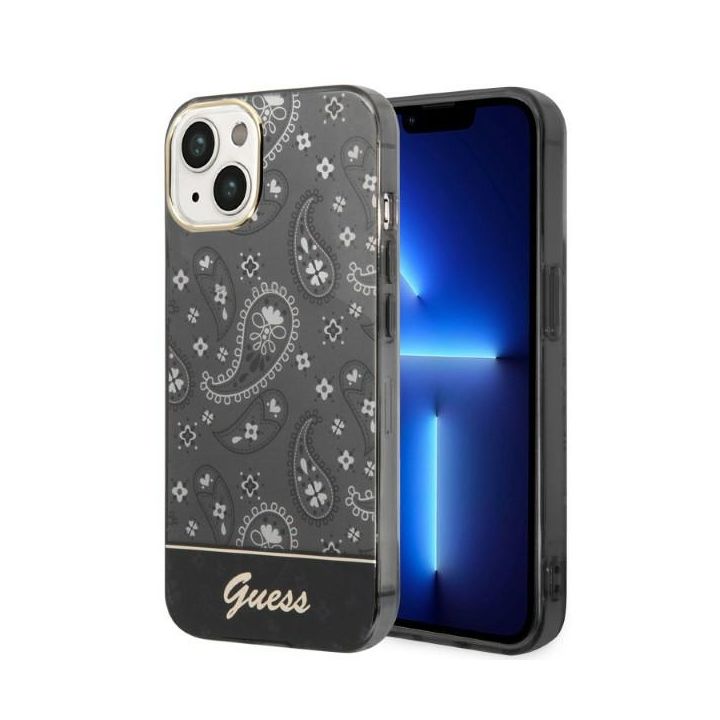Guess GUHCP14MHGBNHK iPhone 14 Plus / 15 Plus 6.7" czarny/black hardcase Bandana Paisley na NearMe.pl
