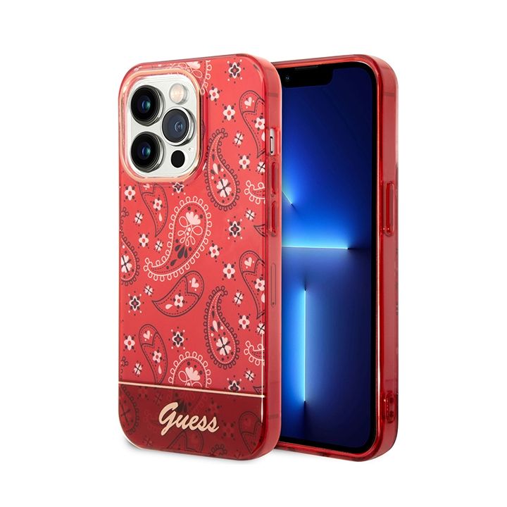 Guess GUHCP14XHGBNHR iPhone 14 Pro Max 6,7" czerwony/red hardcase Bandana Paisley na NearMe.pl