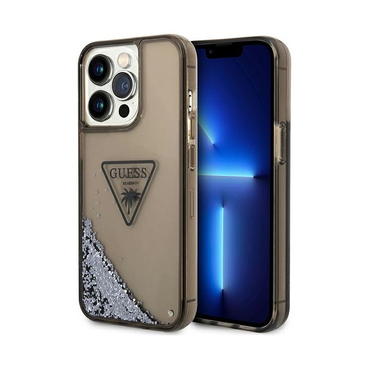Guess GUHCP14XLFCTPK iPhone 14 Pro Max6,7" czarny/black hardcase Liquid Glitter Palm Collection na NearMe.pl