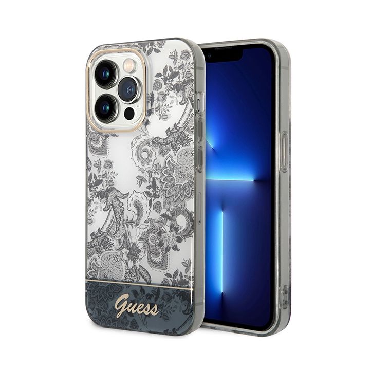 Guess GUHCP14LHGPLHG iPhone 14 Pro 6,1" szary/grey hardcase Porcelain Collection na NearMe.pl