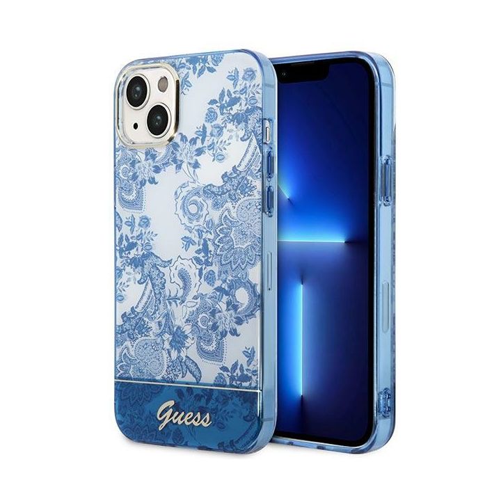 Guess GUHCP14SHGPLHB iPhone 14 / 15 / 136.1" niebieski/blue hardcase Porcelain Collection na NearMe.pl