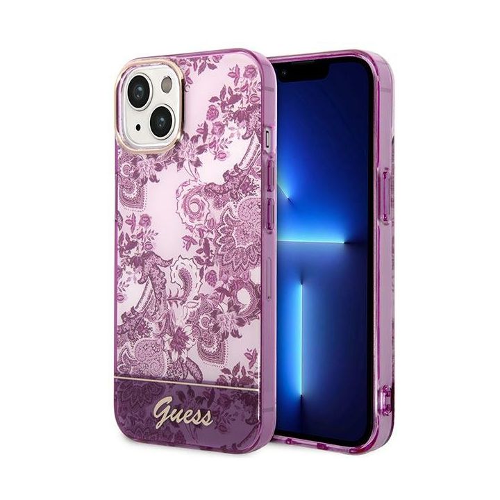 Guess GUHCP14MHGPLHF iPhone 14 Plus/ 15 Plus 6.7" fuksja/fuschia hardcase Porcelain Collection na NearMe.pl