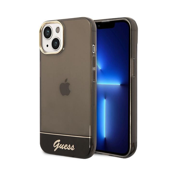 Guess GUHCP14SHGCOK iPhone 14 / 15 / 13 6.1" czarny/black hardcase Translucent na NearMe.pl