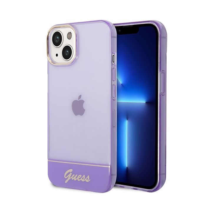 Guess GUHCP14SHGCOU iPhone 14 / 15 / 13 6.1" fioletowy/purple hardcase Translucent na NearMe.pl