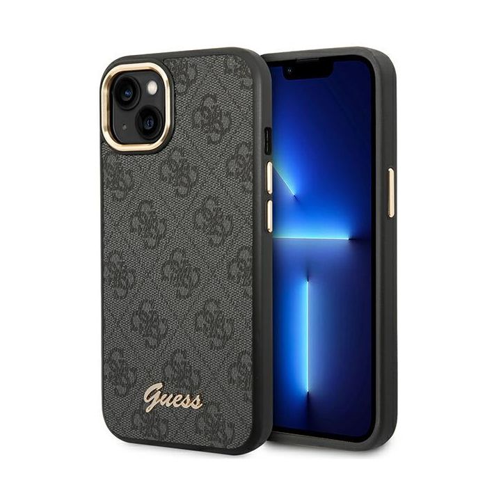 Guess GUHCP14SHG4SHK iPhone 14 / 15 / 136.1" czarny/black hard case 4G Vintage Gold Logo na NearMe.pl