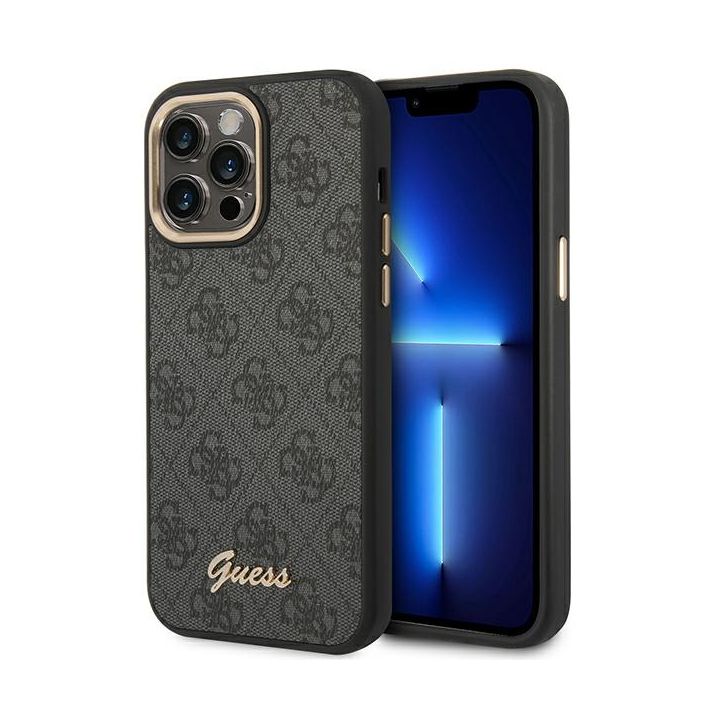 Guess GUHCP14LHG4SHK iPhone 14 Pro6,1" czarny/black hard case 4G Vintage Gold Logo na NearMe.pl