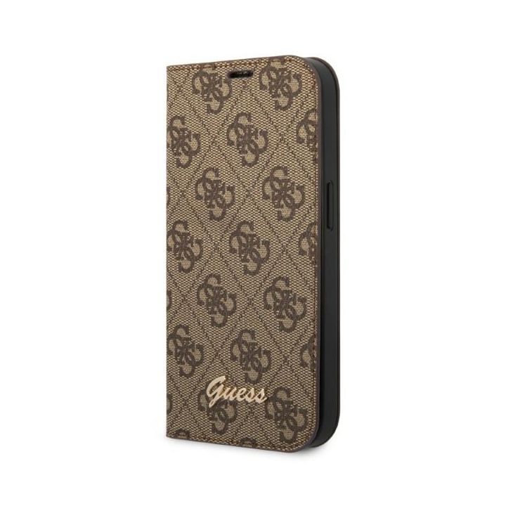 Guess GUBKP14MHG4SHW iPhone 14 Plus/ 15 Plus 6.7" brązowy/brown book 4G Vintage Gold Logo na NearMe.pl