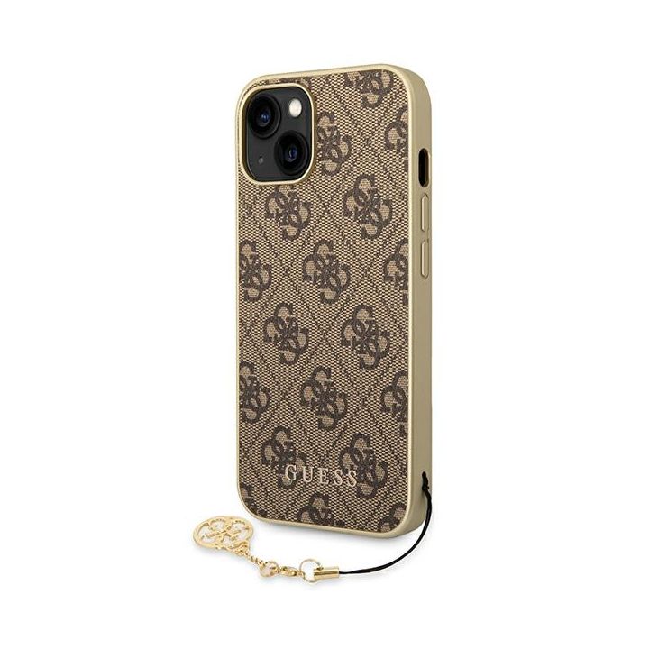 Guess GUHCP14MGF4GBR iPhone 14 Plus/ 15 Plus 6.7" brązowy/brown hardcase 4G Charms Collection na NearMe.pl
