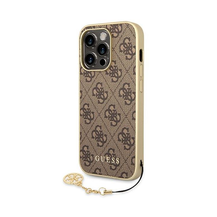 Guess GUHCP14XGF4GBR iPhone 14 Pro Max6,7" brązowy/brown hardcase 4G Charms Collection na NearMe.pl