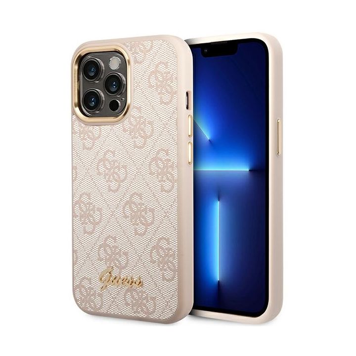 Guess GUHCP14XHG4SHP iPhone 14 Pro Max6,7" różowy/pink hard case 4G Vintage Gold Logo na NearMe.pl