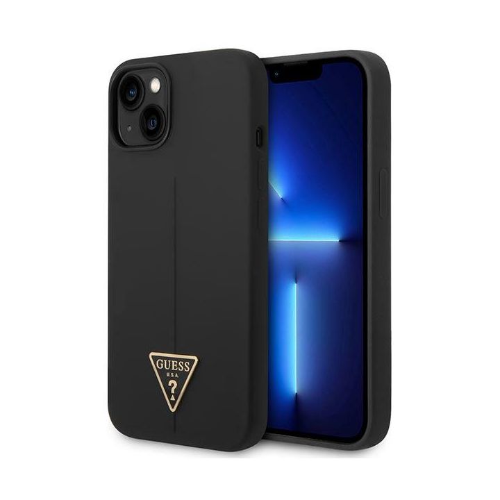 Guess GUHCP14MSLTGK iPhone 14 Plus / 15 Plus 6.7" czarny/black hardcase Silicone Triangle na NearMe.pl