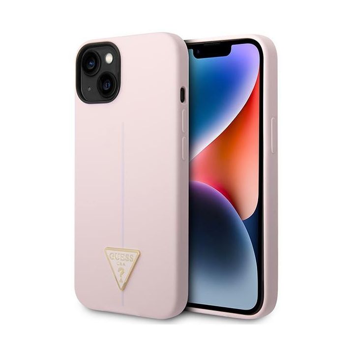 Guess GUHCP14MSLTGU iPhone 14 Plus/ 15 Plus 6.7" fioletowy/purple hardcase Silicone Triangle na NearMe.pl