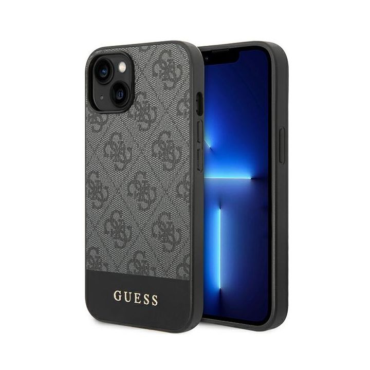 Guess GUHCP14SG4GLGR iPhone 14 / 15 / 136.1" szary/grey hard case 4G Stripe Collection na NearMe.pl