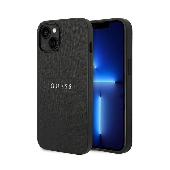 Guess GUHCP14MPSASBBK iPhone 14 Plus / 15 Plus 6.7" czarny/black Saffiano Strap na NearMe.pl