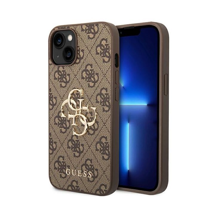 Guess GUHCP14S4GMGBR iPhone 14 / 15 / 136.1" brązowy/brown hardcase 4G Big Metal Logo na NearMe.pl