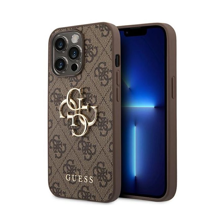 Guess GUHCP14L4GMGBR iPhone 14 Pro 6,1" brązowy/brown hardcase 4G Big Metal Logo na NearMe.pl