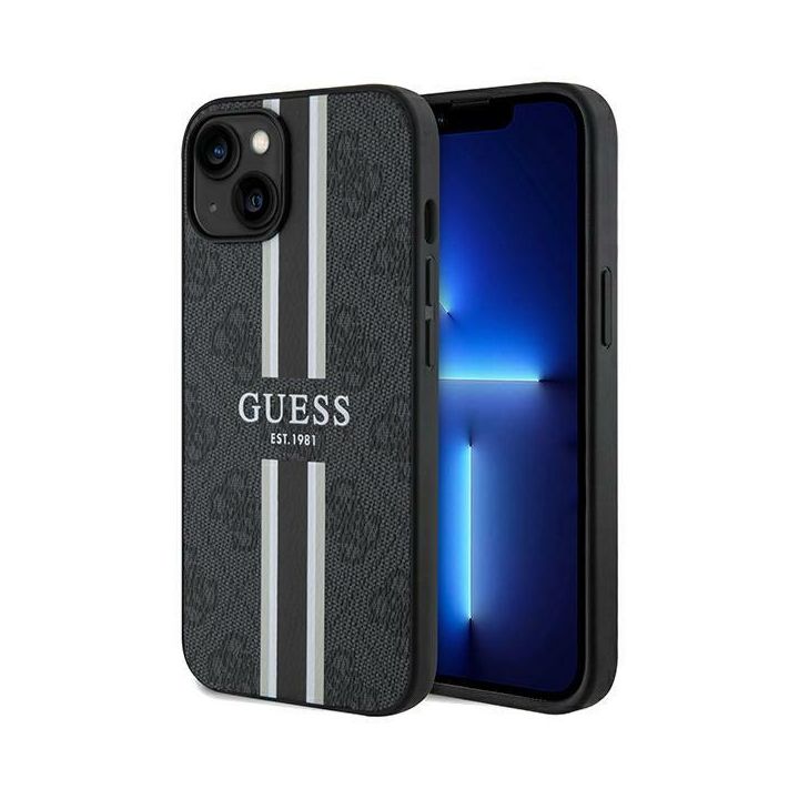 Guess GUHMP15SP4RPSK iPhone 15 / 14 / 13 6.1" czarny/black hardcase 4G Printed Stripes MagSafe na NearMe.pl