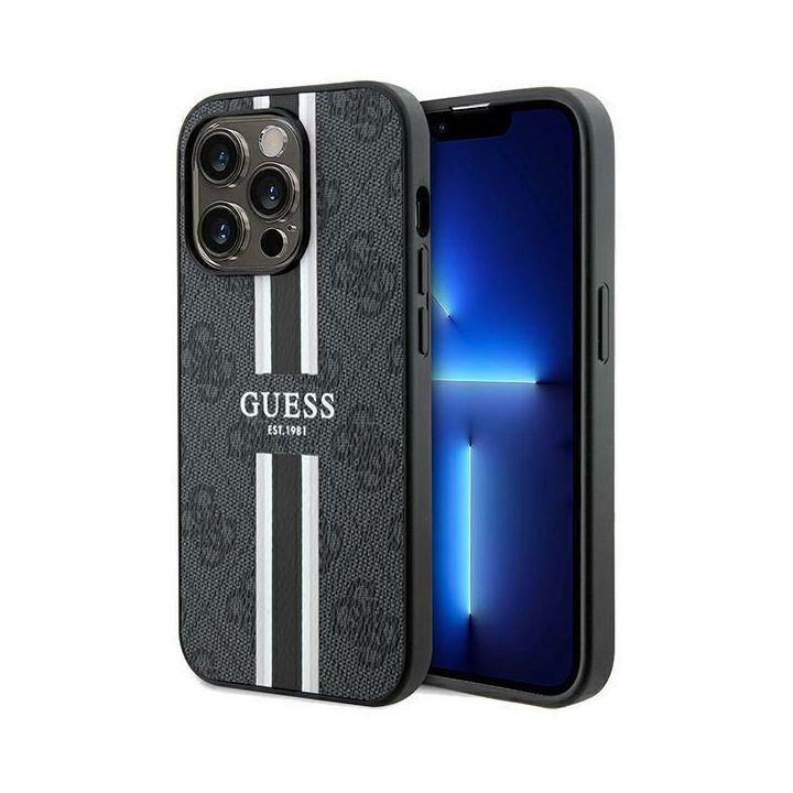 Guess GUHMP15LP4RPSK iPhone 15 Pro 6.1" czarny/black hardcase 4G Printed Stripes MagSafe na NearMe.pl