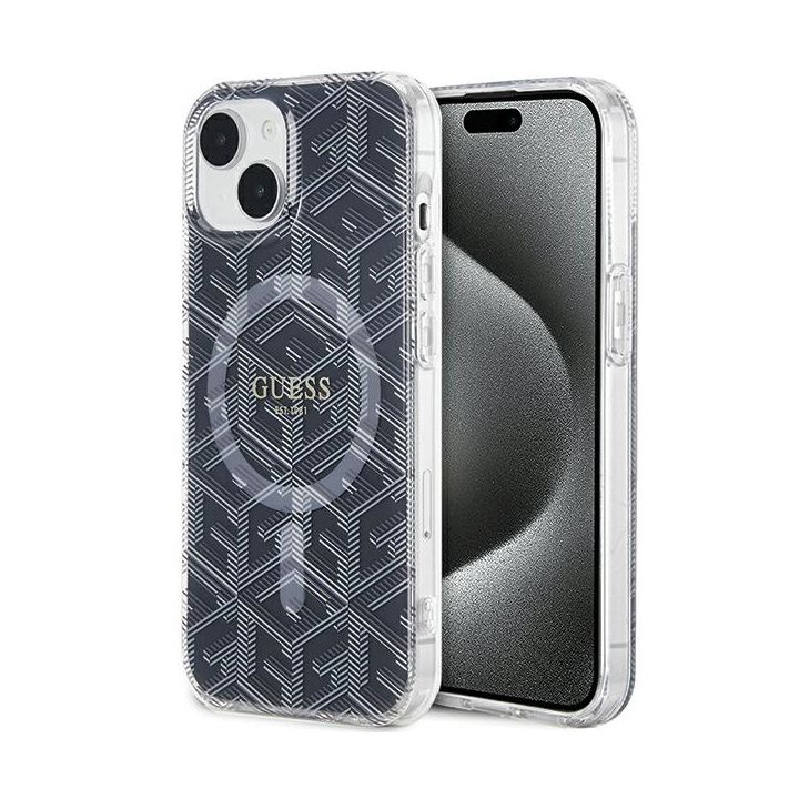 Guess GUHMP15MHGCUSTGK iPhone 15 Plus / 14 Plus 6.7" czarny/black hardcase IML GCube MagSafe na NearMe.pl