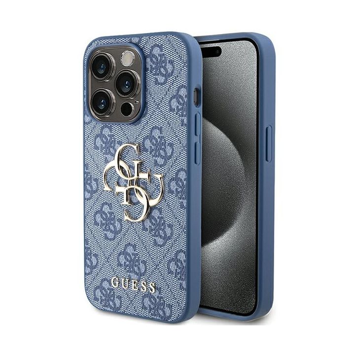 Guess GUHCP15X4GMGBL iPhone 15 Pro Max6.7" niebieski/blue hardcase 4G Big Metal Logo na NearMe.pl