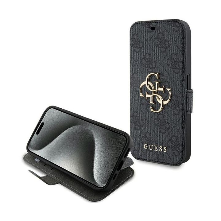 Guess GUBKP15X4GMGGR iPhone 15 Pro Max 6.7" szary/grey book 4G Metal Logo na NearMe.pl