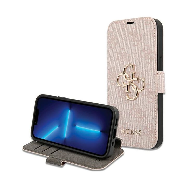 Guess GUBKP15S4GMGPI iPhone 15 / 14 / 136.1" różowy/pink book 4G Metal Logo na NearMe.pl