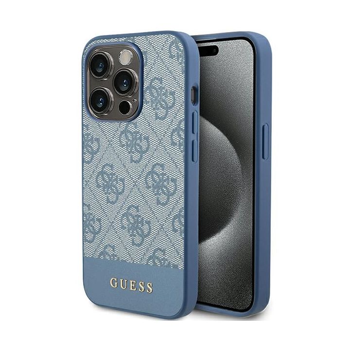 Guess GUHCP15XG4GLBL iPhone 15 Pro Max 6.7" niebieski/blue hardcase 4G Stripe Collection na NearMe.pl