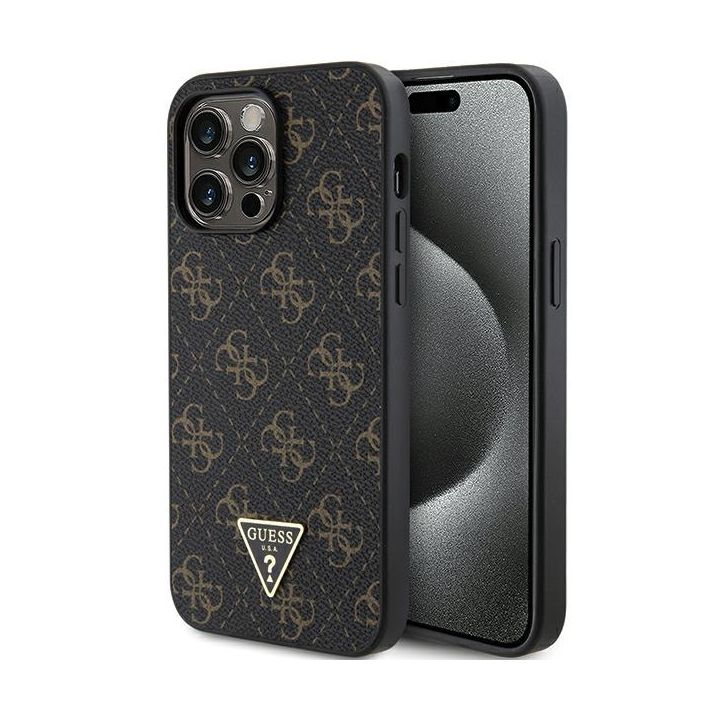 Guess GUHCP15LPG4GPK iPhone 15 Pro 6.1" czarny/black hardcase 4G Triangle Metal Logo na NearMe.pl