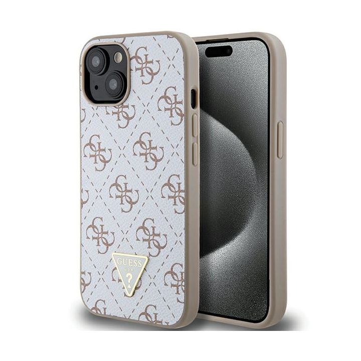 Guess GUHCP15SPG4GPH iPhone 15 / 14 / 136.1" biały/white hardcase 4G Triangle Metal Logo na NearMe.pl