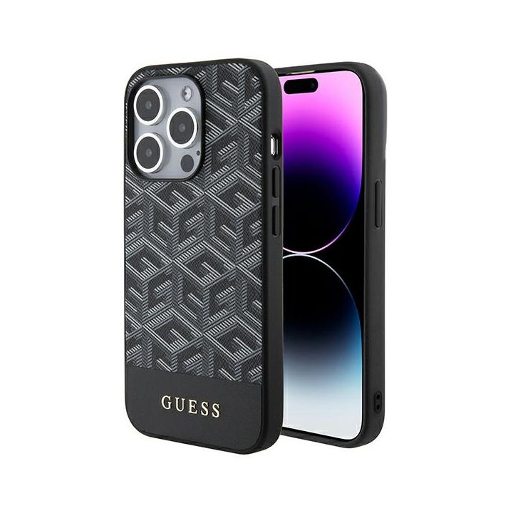 Guess GUHMP15XHGCFSEK iPhone 15 Pro Max 6.7" czarny/black hardcase GCube Stripes MagSafe na NearMe.pl