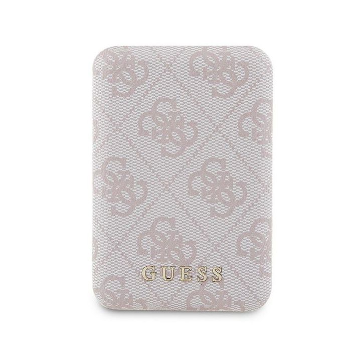 Guess Powerbank indukcyjny 15WGUPB5FP4EMGP 5000mAh różowy/pink 4G Leather Metal Logo MagSafe na NearMe.pl