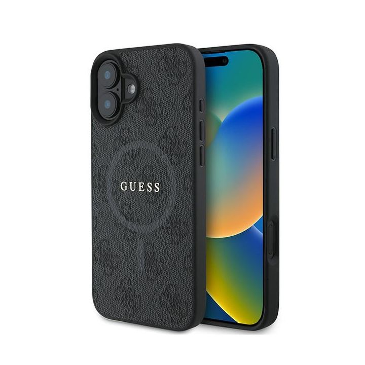 Guess GUHMP16MG4GFRK iPhone 16 Plus 6.7" czarny/black hardcase 4G Ring Classic Logo MagSafe na NearMe.pl