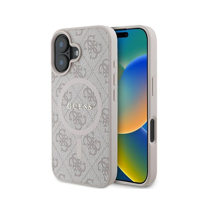 Guess GUHMP16MG4GFRP iPhone 16 Plus 6.7" różowy/pink hardcase 4G Ring Classic Logo MagSafe na NearMe.pl