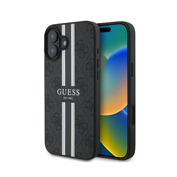 Guess GUHMP16MP4RPSK iPhone 16 Plus 6.7" czarny/black hardcase 4G Printed Stripes MagSafe na NearMe.pl