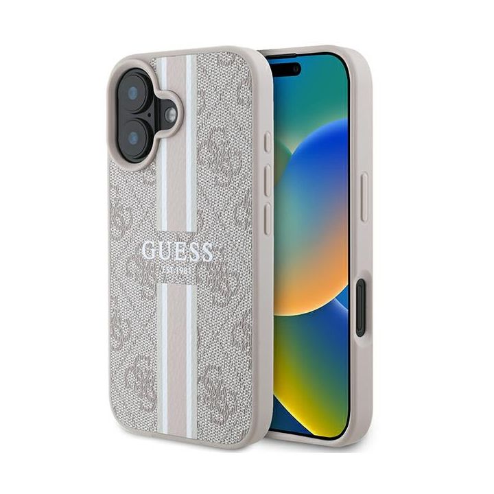 Guess GUHMP16SP4RPSP iPhone 16 6.1"różowy/pink hardcase 4G Printed Stripes MagSafe na NearMe.pl