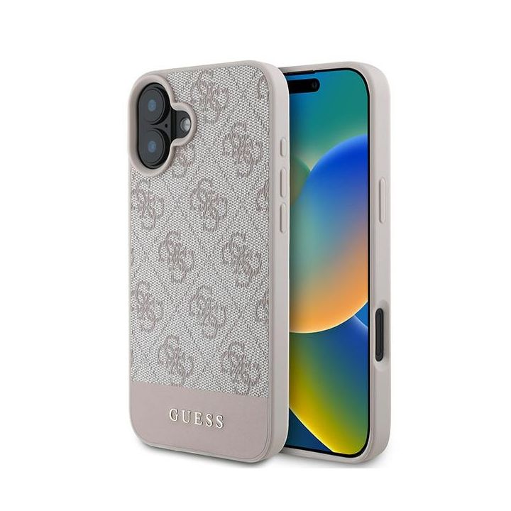 Guess GUHCP16MG4GLPI iPhone 16 Plus 6.7" różowy/pink hardcase 4G Bottom Stripe na NearMe.pl