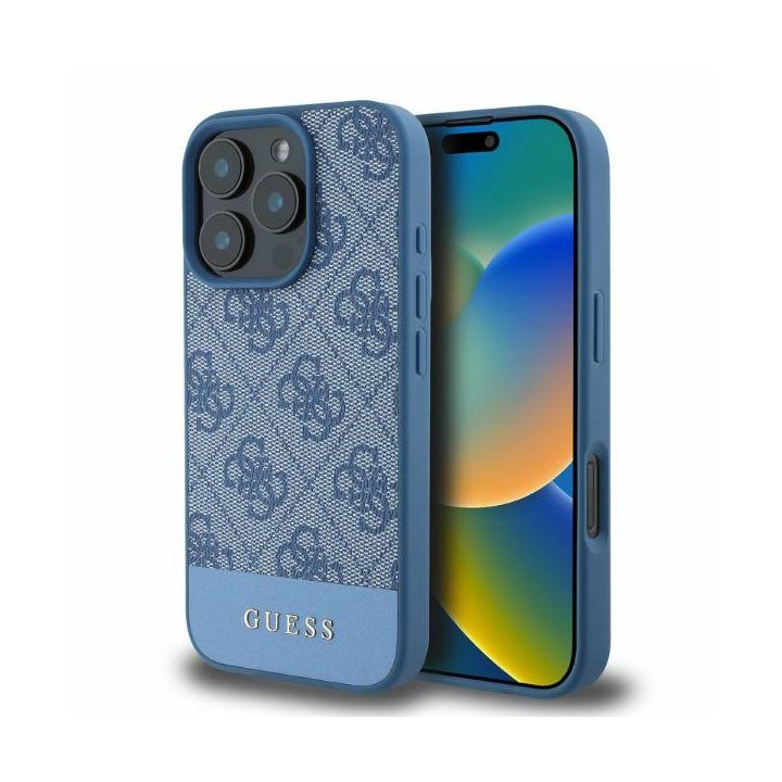 Guess GUHCP16XG4GLBL iPhone 16 Pro Max6.9" niebieski/blue hardcase 4G Bottom Stripe na NearMe.pl