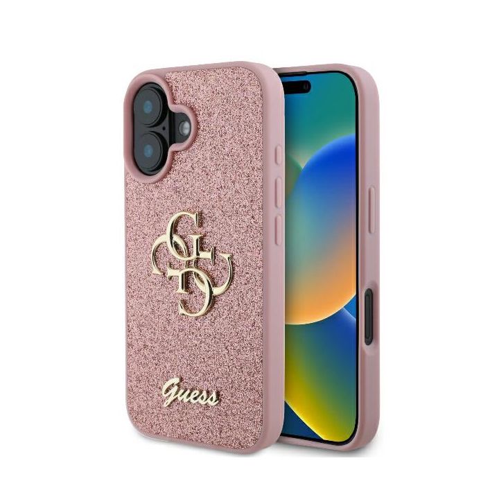 Guess GUHCP16MHG4SGP iPhone 16 Plus 6.7" różówy/pink hardcase Fixed Glitter Big 4G na NearMe.pl