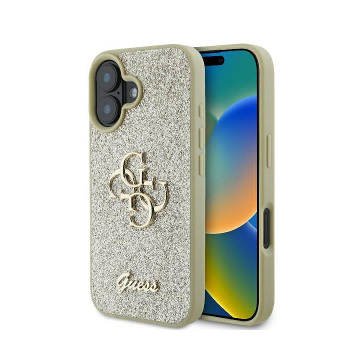 Guess GUHCP16MHG4SGD iPhone 16 Plus 6.7" złoty/gold hardcase Fixed Glitter Big 4G na NearMe.pl