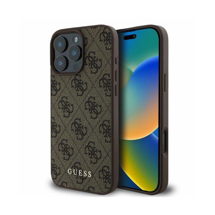 Guess GUHCP16LG4GFBR iPhone 16 Pro 6.3" brązowy/brown hardcase 4G Classic na NearMe.pl