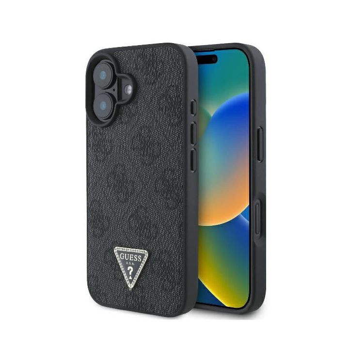 Guess GUHCP16SP4TDPK iPhone 166.1" czarny/black hardcase Leather 4G Triangle Strass na NearMe.pl