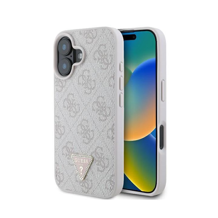 Guess GUHCP16MP4TDPP iPhone 16 Plus6.7" różowy/pink hardcase Leather 4G Triangle Strass na NearMe.pl